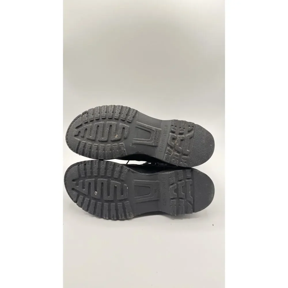 Corcoran Combat Boots Mens 8 EE Black Good Leather Canvas Jump Boots USA Made